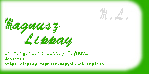 magnusz lippay business card